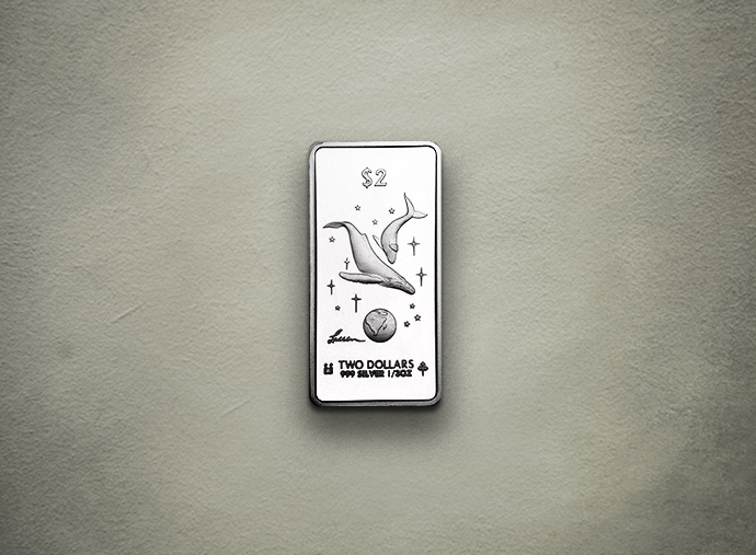 Whale - ingot Silver 999.9